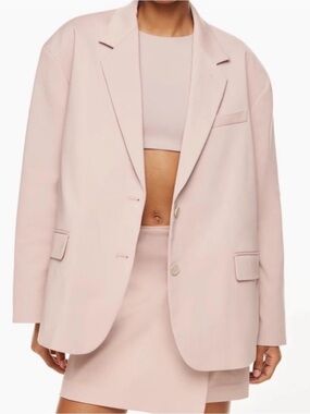 Aritzia Babaton Oversized Blazer Blush Pink Size L